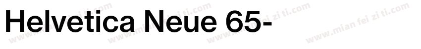 Helvetica Neue 65字体转换